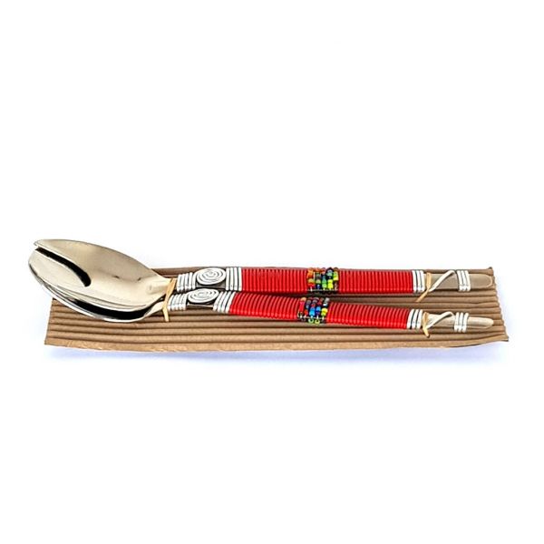 Cutlery - Salad Servers - Red