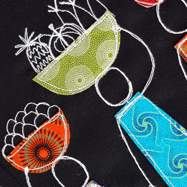 The Market - Textile Art - A4