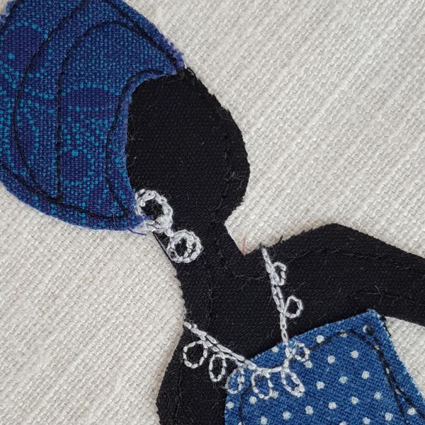 Shweshwe Dress - Textile Art - A4