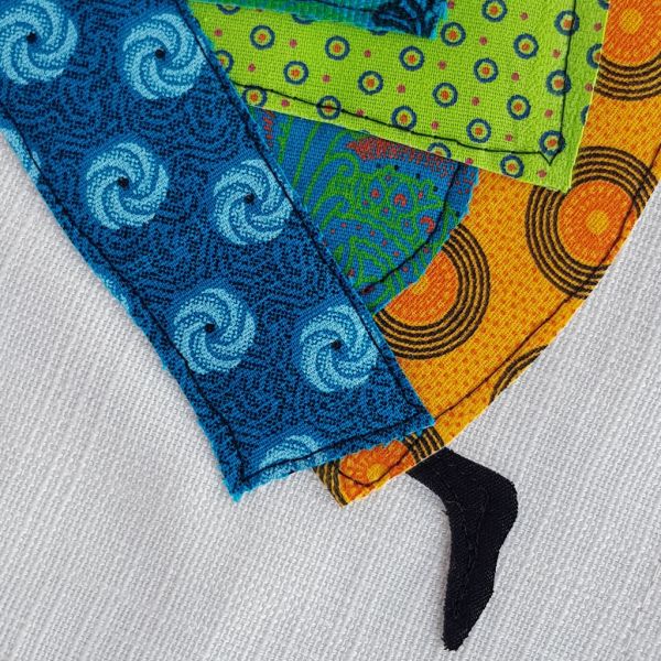 Shweshwe Dress - Textile Art - A4 Green