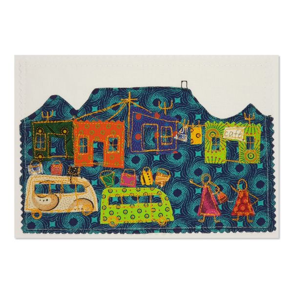 Table Mountain - Greetings Card - Textile Art - A5 set of 4
