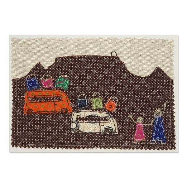 Table Mountain - Greetings Card - A5 - Textile Art - single