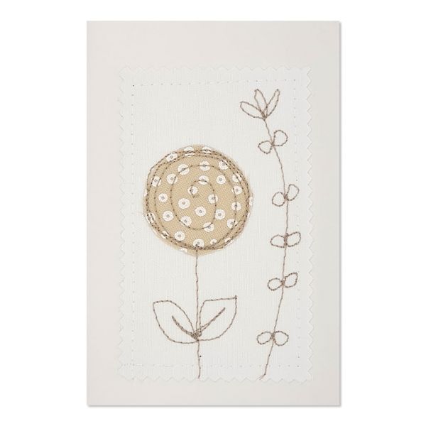 Flower - Greeting Card - Textile Art - A6 single