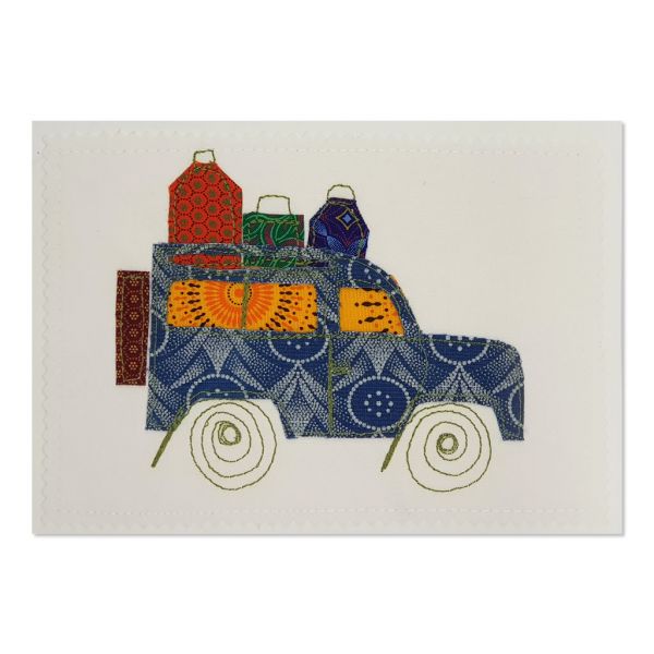 Landrover - Greetings Card - Textile Art - A5 set of 4