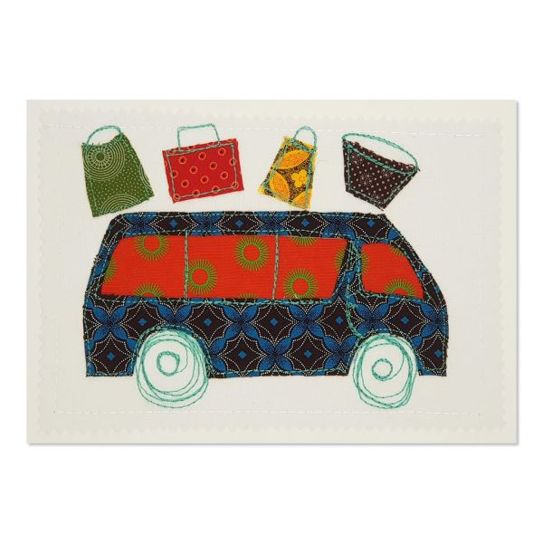 Taxi - Greetings Card - Textile Art - A5 single
