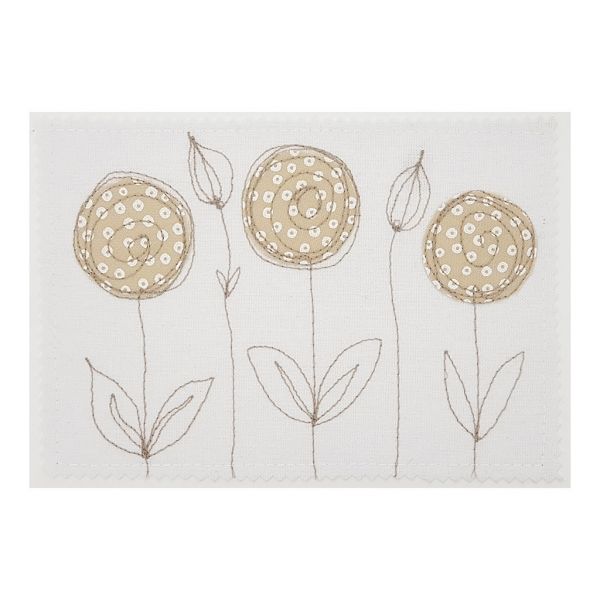 Flowers & Leaves - Greeting Card - Textile Art - A5 single
